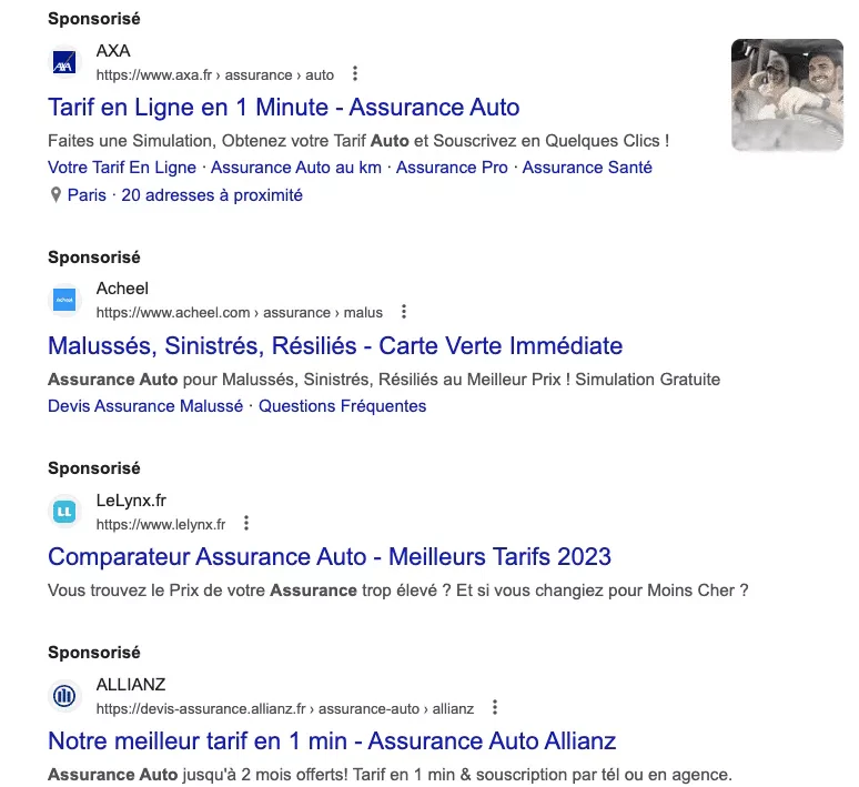 exemple d'annonce google sponsorisee